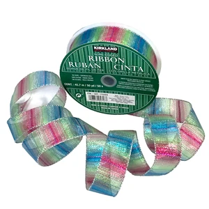 Kirkland Wire Edged Ribbon RAINBOW 50 Yard Colorful Birthday Spring Bow Gift 1.5 - Picture 1 of 24