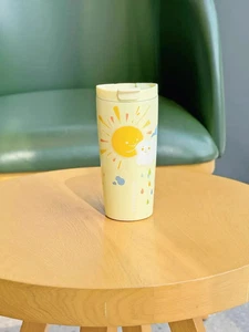 New China Starbucks 2024 Summer Sunny Rain Series Yellow 16oz SS Vacuum Cup - Picture 1 of 5