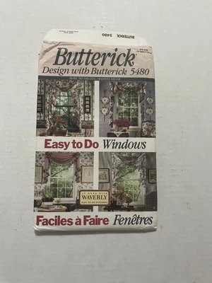 Butterick Sewing Pattern 5480 Easy To Do Windows Swags And Jabots - Image 1 of 3
