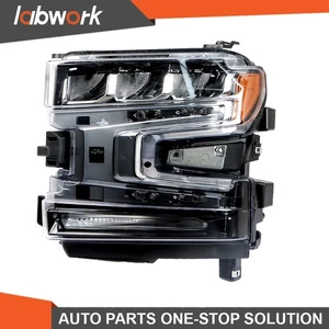 Labwork Headlight For Silverado 1500 2019-20 LED Black Housing Clear Driver Side - Picture 1 of 11
