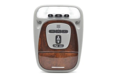 2004-2009 Jaguar XJ8 Vanden Plas X350 Overhead Console Dome Light Lamp Burl Wood - Image 1 of 4