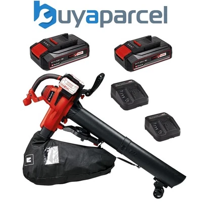 Einhell 3433630 36v Cordless Leaf Blower Vacuum PXC + X2 2.5AH Battery Kit