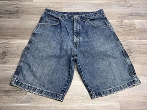 Vintage Jean Shorts Wrangler Mens Size 32 Distressed Skater Workwear Denim - Picture 1 of 8