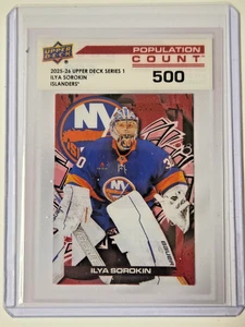 Ilya Sorokin Population Count 500 2025-26 Upper Deck Series 1 - Picture 1 of 1