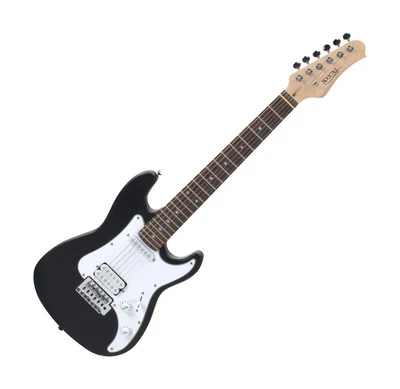 Guitare Electrique 3/4 Débutant Enfant Junior 8-14 An Palissandre Humbucker Noir - Photo 1/4