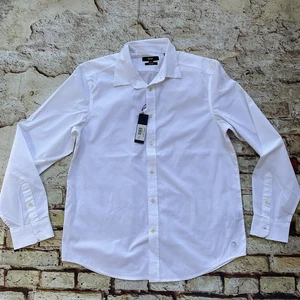 $128 Diesel S-Bill White Shirt Slim Fit Stretch Long Sleeves Size XL - Picture 1 of 9