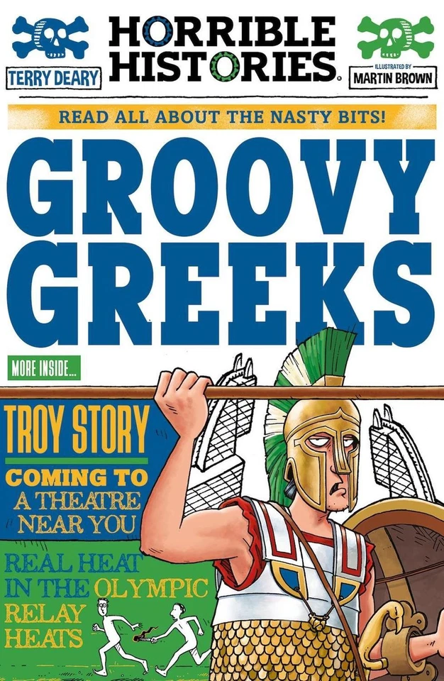 Groovy Greeks (newspaper edition) by Terry Deary Paperback Book - Image 1 of 1