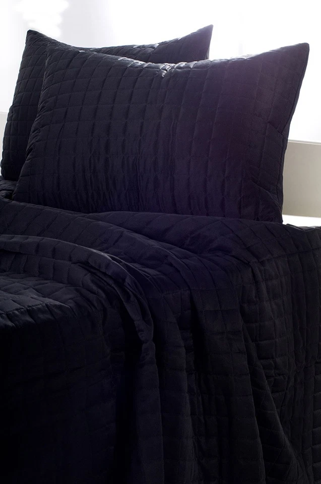 Rizzy Home Satinology Black Queen Size Quilt 86 Inches X 92' - Image 1 of 1