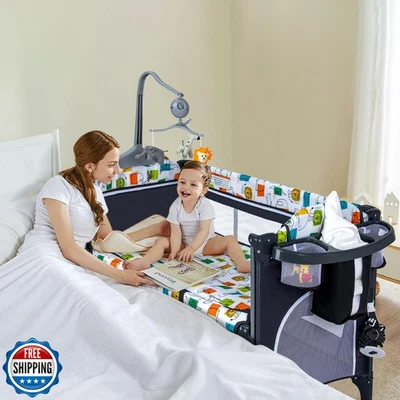 PEARLOVE 5 in 1 Comodino per Bambini, Comodino per Neonato, Confezione e Gioco con - Immagine 1 di 4