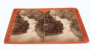 Antica carta armadio stereo vista paesaggio Havana Glen n. 2 Sylvan Rapids CM Marsh - Foto 1 di 3