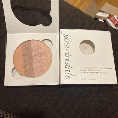 jane iredale PureBronze Shimmer Bronzer Refill Peaches & Cream  0.35 Box Dropped - Image 1 of 4