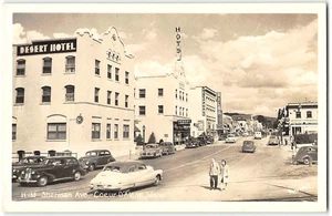 RPPC Sherman Ave Street Scene COEUR D'ALENE Idaho 1940s Photo Vintage Postcard - Picture 1 of 2