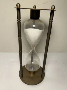 Vintage Messing Sanduhr Sanduhr weiß sand 11,25" - Bild 1 von 14