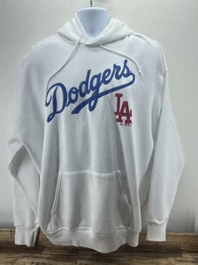 2008 Majestic LA Dodgers White Pullover Hoodie Sweatshirt 2XL - Picture 1 of 9