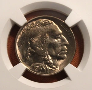 1914-D BUFFALO NICKEL - NGC MS-62, 5C, MS62 - Picture 1 of 4