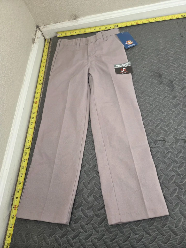 Pantalón Dickies Clásico Frente Plano para Niño, Beige Talla 7 Ajuste Clásico #S68 Foto 1 de 4