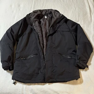 POLAR EDGE Mens Size L Large Black Removable Liner Nylon Ski Jacket Zip Pockets - Picture 1 of 23