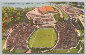 Sanford Bull Dog Stadium, University of Georgia Athens GA Postcard UGA Football - Picture 1 of 4