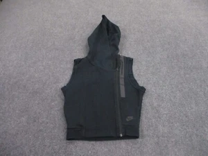 Nike Hoodie Jacket Vest Adult XS Black Tech Fleece Swoosh Logo 689067 010 Womens - Picture 1 of 10