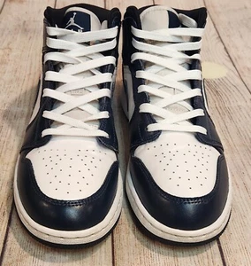 Size 6.5Y - Air Jordan 1 Mid Armory Navy - Picture 1 of 7