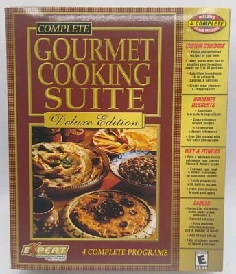 VTG Rare New Sealed Big Box PC Video Game Gourmet Cooking Suite Deluxe Edition  - Image 1 of 4
