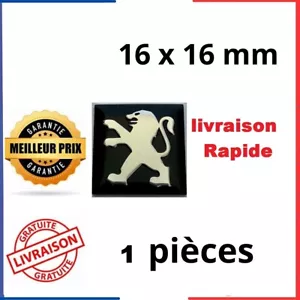 Logo Peugeot 16 mm Stickers Clefs Clé Emblème Autocollant en Aluminium 1 pcs - Imagen 1 de 1