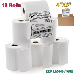 220/Roll Compatible DYMO 4XL1744907 4"X6" Direct Thermal Shipping Postage Labels - Picture 1 of 30