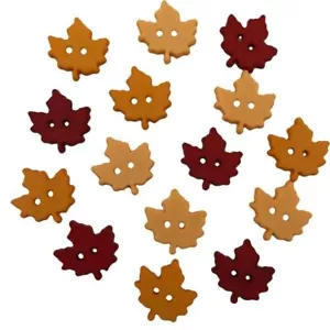 Hello Autumn 4628 by Buttons Galore - Craft Sewing Scrap - Fall Leaves Buttons - Bild 1 von 2