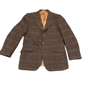 Vintage Bladen Supersax 42 Inch Wool Tweed Sports Jacket Blazer Green Tailored - Picture 1 of 24