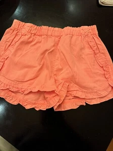 NWT J. Crew Crewcuts Girls' ruffle pull on short in Orange/ Peach Color Size 16 - Picture 1 of 2