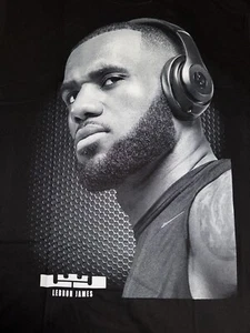 RARE NWT Lebron James T-shirt Head Phones Front Panel King James On Back. XL - Picture 1 of 6