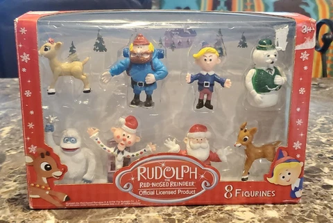 NEW Rudolph the Red-Nosed Reindeer 8 Figurines Christmas Classic Movie Set Cover