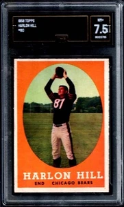 GMA 7.5 1958 Topps #80 HARLON HILL, Chicago Bears NM+ - Picture 1 of 2