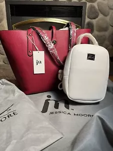 Jessica Moore Purse + Backpack + Dust Bags NEW WITH TAGS TWO-FER - Picture 1 of 13