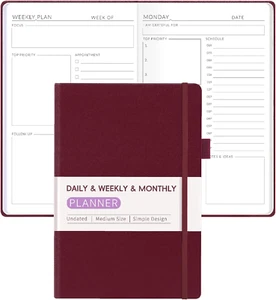 Planner, Daily, Weekly & Monthly Planner 2024-2025 Academic Year, Durable Hardco - Picture 1 of 7