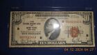 1929 $10 National Currency Brown Seal New York Circulated Bank Note Sealed