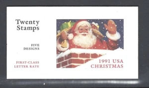 US Scott # 2581a - 2585a / BK 194 - 1991 Christmas Santa Complete Booklet - Picture 1 of 1