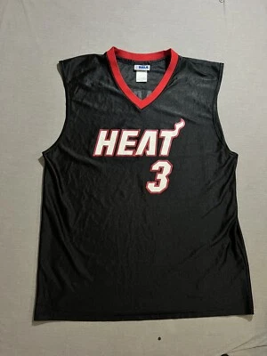 Camiseta Miami Heat Dwayne Wade NBA Hombre Extra Grande Negra Sin Mangas Adulto. Foto 1 de 4