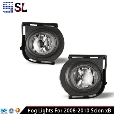 Par de luces antiniebla 2008-2010 para lámpara de lente transparente Scion xB con cable + kit de bombillas de interruptor Foto 1 de 4
