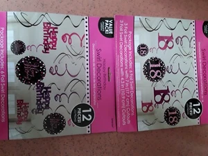 BRAND NEW amscan PARTY 18TH DECORATIONS ASSORTMENT BRAND NEW - Picture 1 of 7
