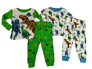 Jurassic World Dinosaurs Toddler Boys Pajama PJ 4 Piece Snug Fit NWT World Dinos - Picture 1 of 3