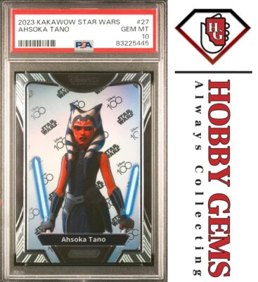 AHSOKA TANO PSA 10 2023 Kakawow Phantom Disney100 Star Wars #27 C1 - Image 1 of 2
