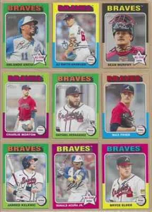 Juego de (18) equipos base Topps Heritage ATLANTA BRAVES 2024 Acuña Olson Harris - Imagen 1 de 2