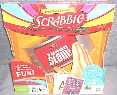 SCRABBLE TURBO SLAM ELECTRONIC WORD GAME EVERY WORD'S A WINNER - HASBRO 2011 NEW - Image 1 of 4