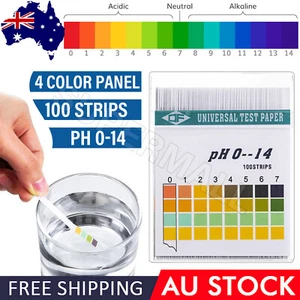100x Test Strips ph Alkaline Aquarium Acid Urine Saliva Litmus Paper Sticks OZ - Picture 1 of 10