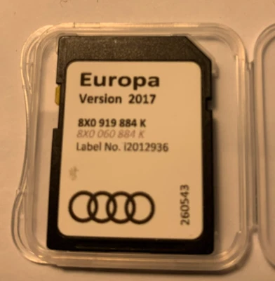 Genuine Audi A1 A6 A7 Q3 RMC Maps Sat Nav SD Card 2017 8X0919884K - Image 1 of 4