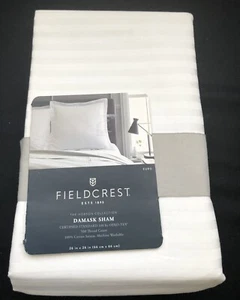 NEW Fieldcrest Euro Damask Sham  The Hobson Collection 500 Thread Count Only 1 - Picture 1 of 5