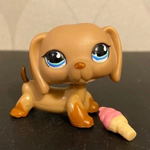 Autentico Littlest Pet Shop #518 cane bassotto marrone abbronzato - Foto 1 di 12