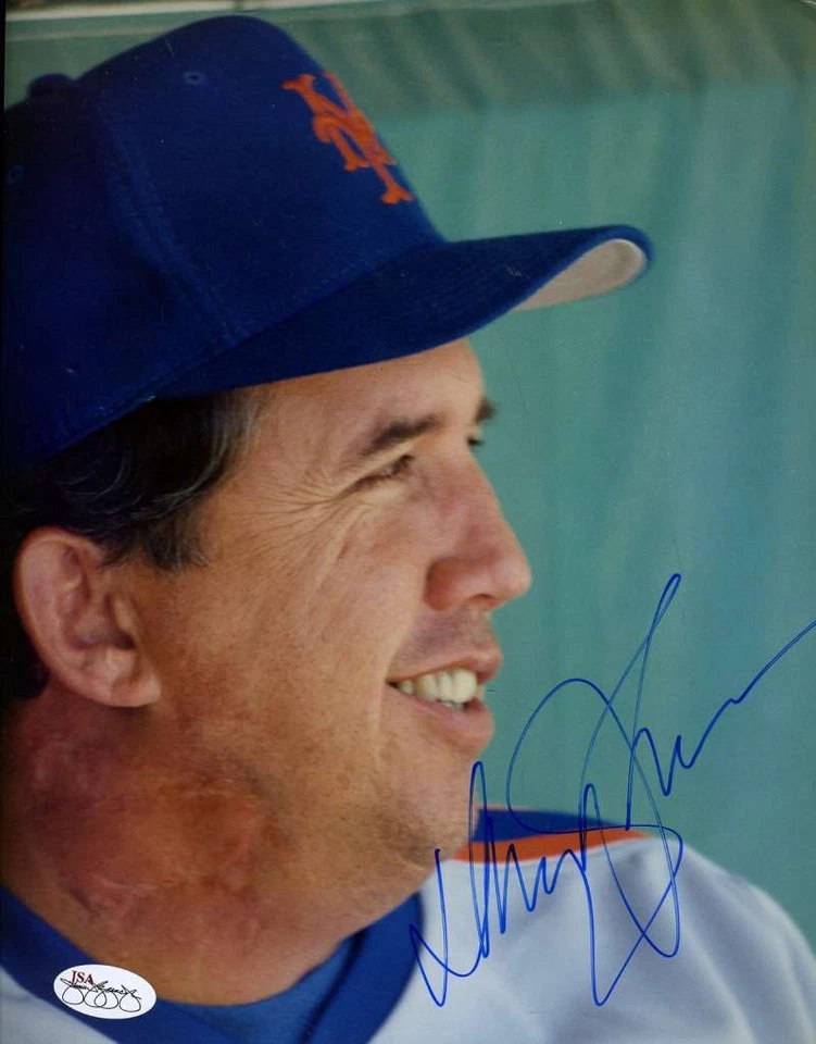 Davey Johnson Mets 1/1 Original Image Signed Jsa Cert Sticker 8x10 Photo Authent - Image 1 of 1