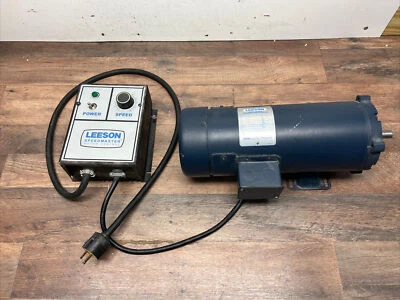 Leeson DC Motor C4D17FK10D With Speed master Speed Controller 1.5 HP  - Image 1 of 4